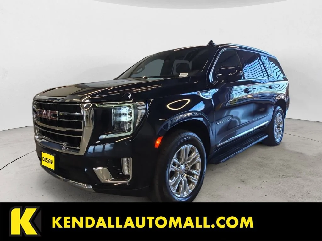 Certified Used 2023 Midnight Blue Metallic GMC SLT image 1