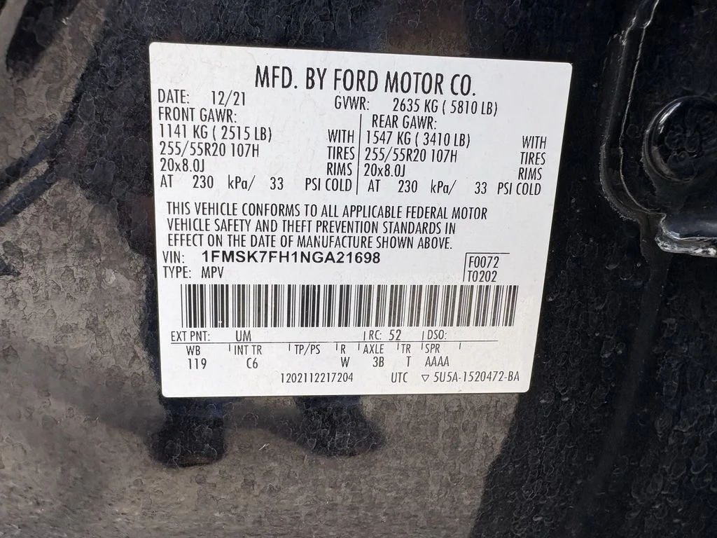 Used 2022 Black Metallic Ford Limited image 31