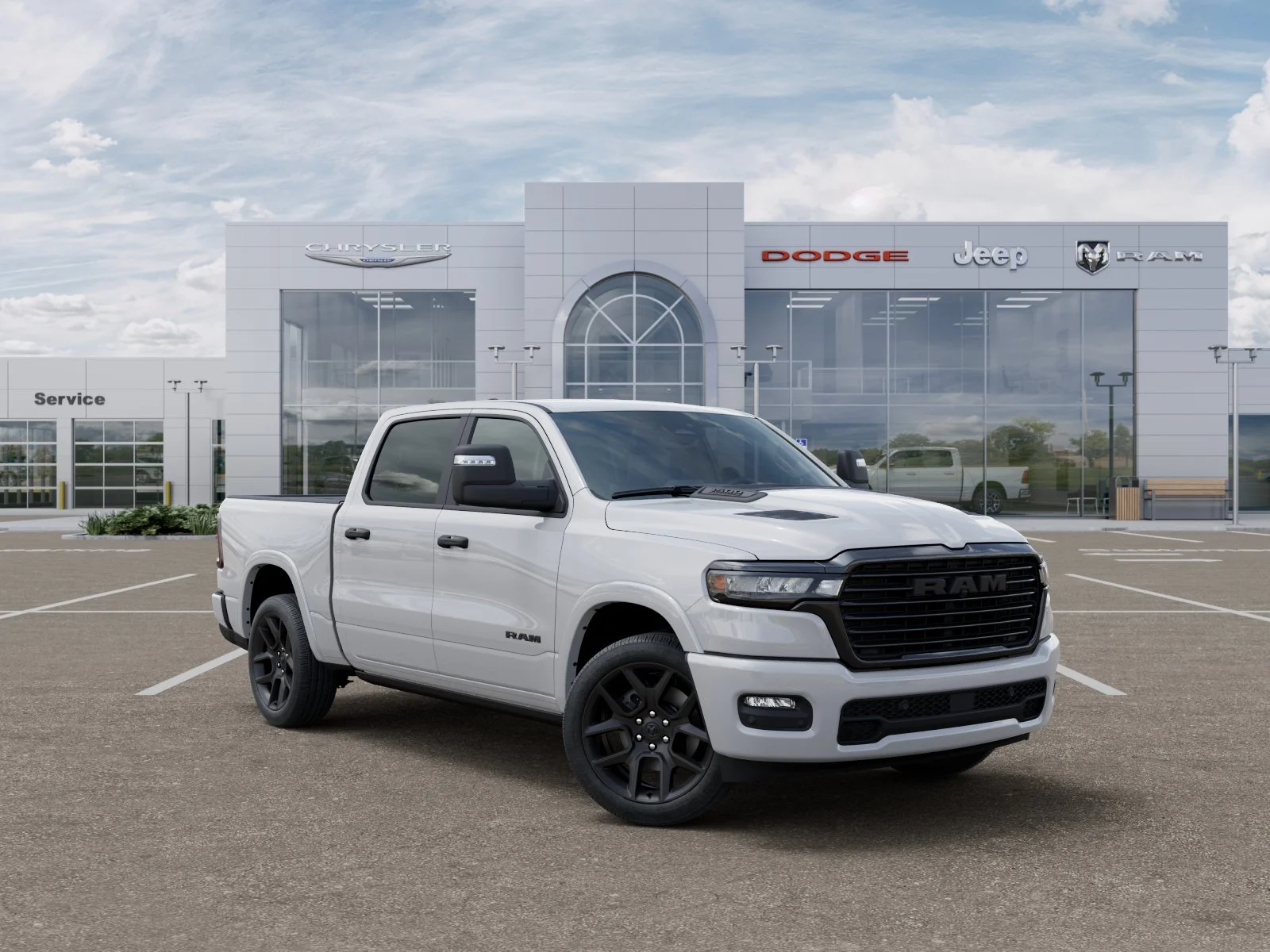 New 2026 Bright White Clear-Coat Exterior Paint RAM Laramie image 32