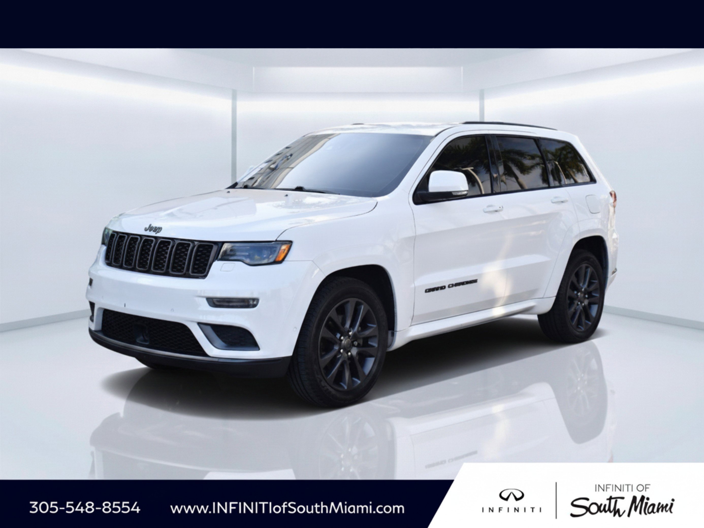 Used 2019 Bright White Clearcoat Jeep High Altitude image 1