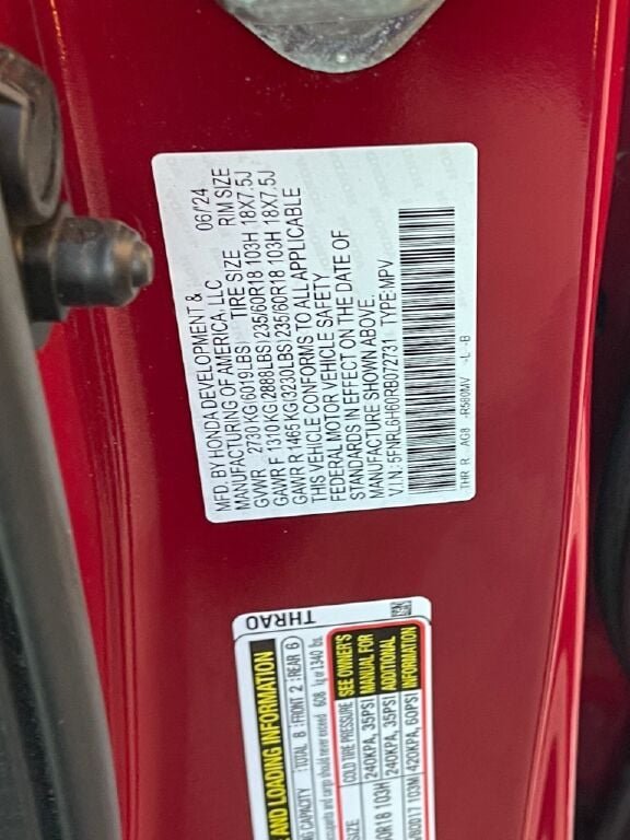 Certified Used 2024 Radiant Red Metallic II Honda EX-L image 39