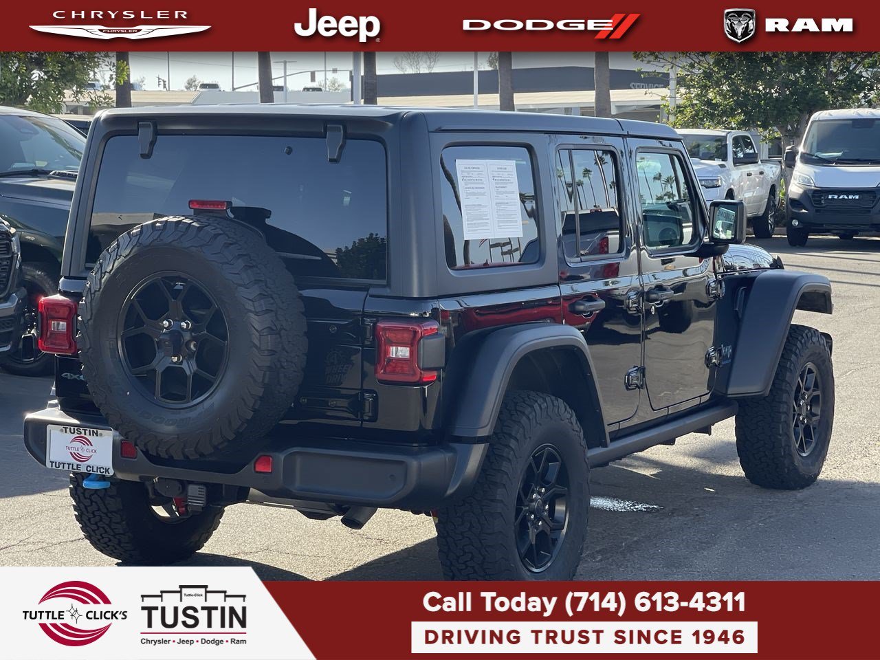 Used 2024 Black Clearcoat Jeep Willys image 6