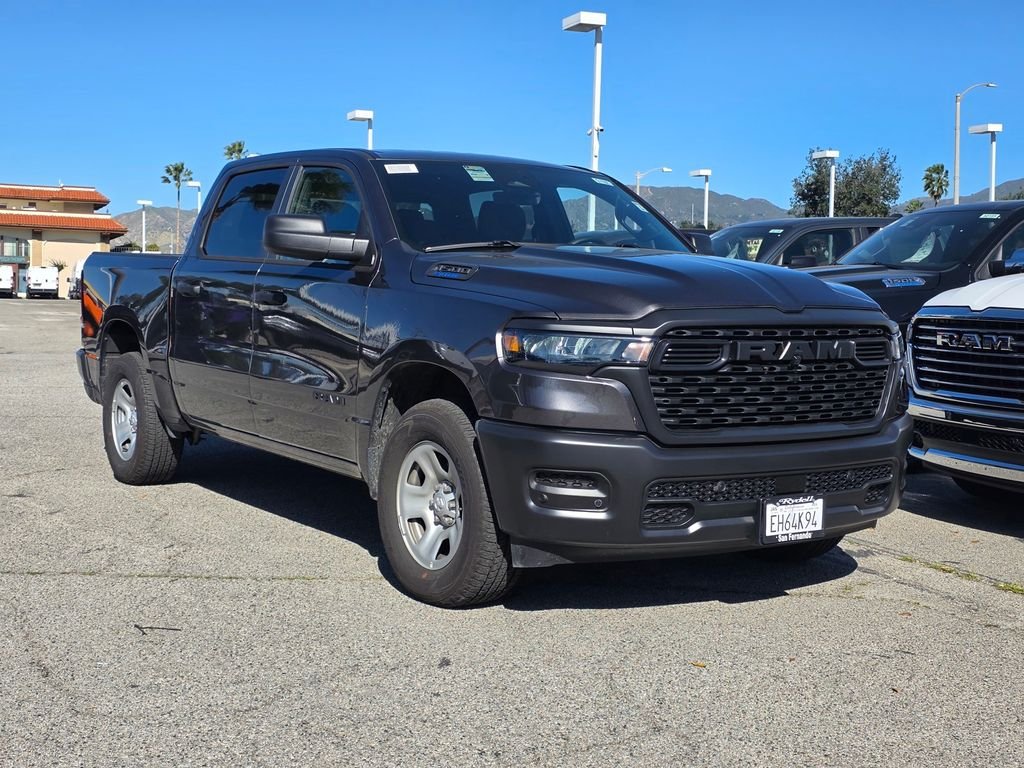 Granite Crystal Metallic Clear-Coat Exterior Paint 2025 RAM 1500 Tradesman Crew Cab 4WD Pickup Truck Four-Wheel Drive