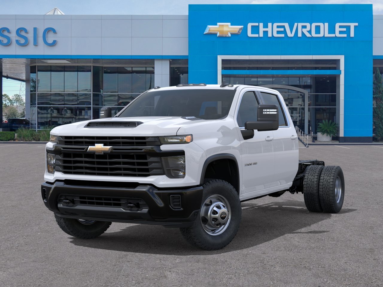2026 Chevrolet Silverado 3500 HD Chassis Cab Work Truck White at Classic Elite Chevrolet Sugar Land