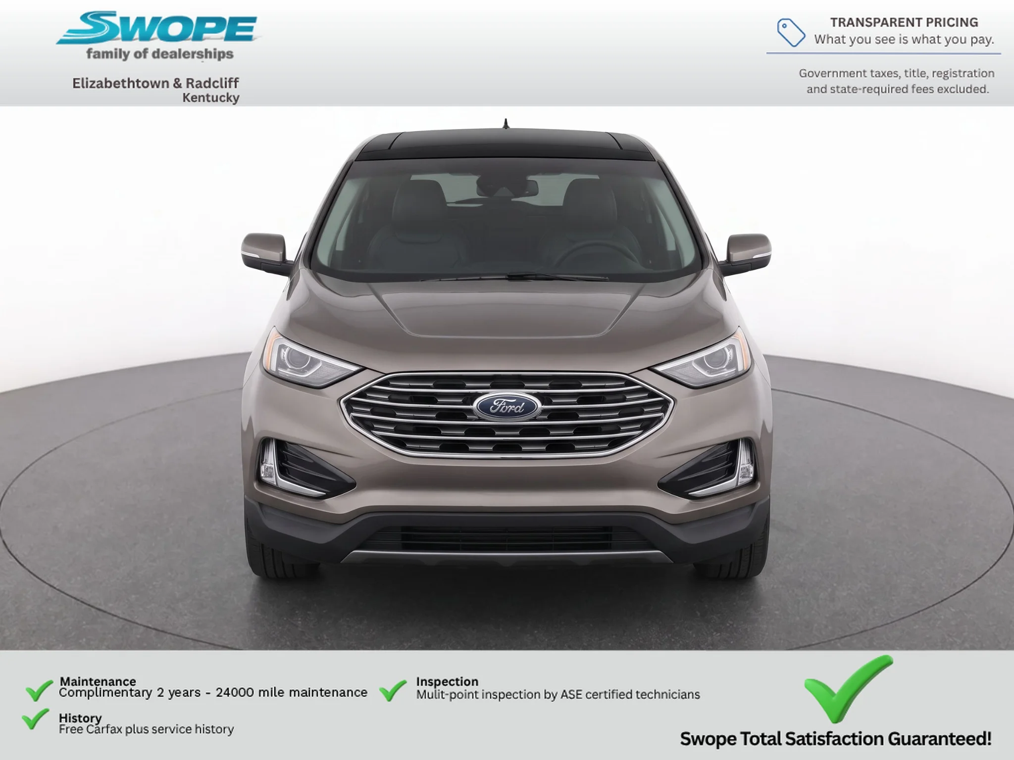 Used 2019 Ford Edge Titanium with VIN 2FMPK3K90KBB20559 for sale in Elizabethtown, KY