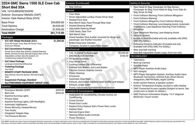 Used 2024 Metallic GMC SLE image 39