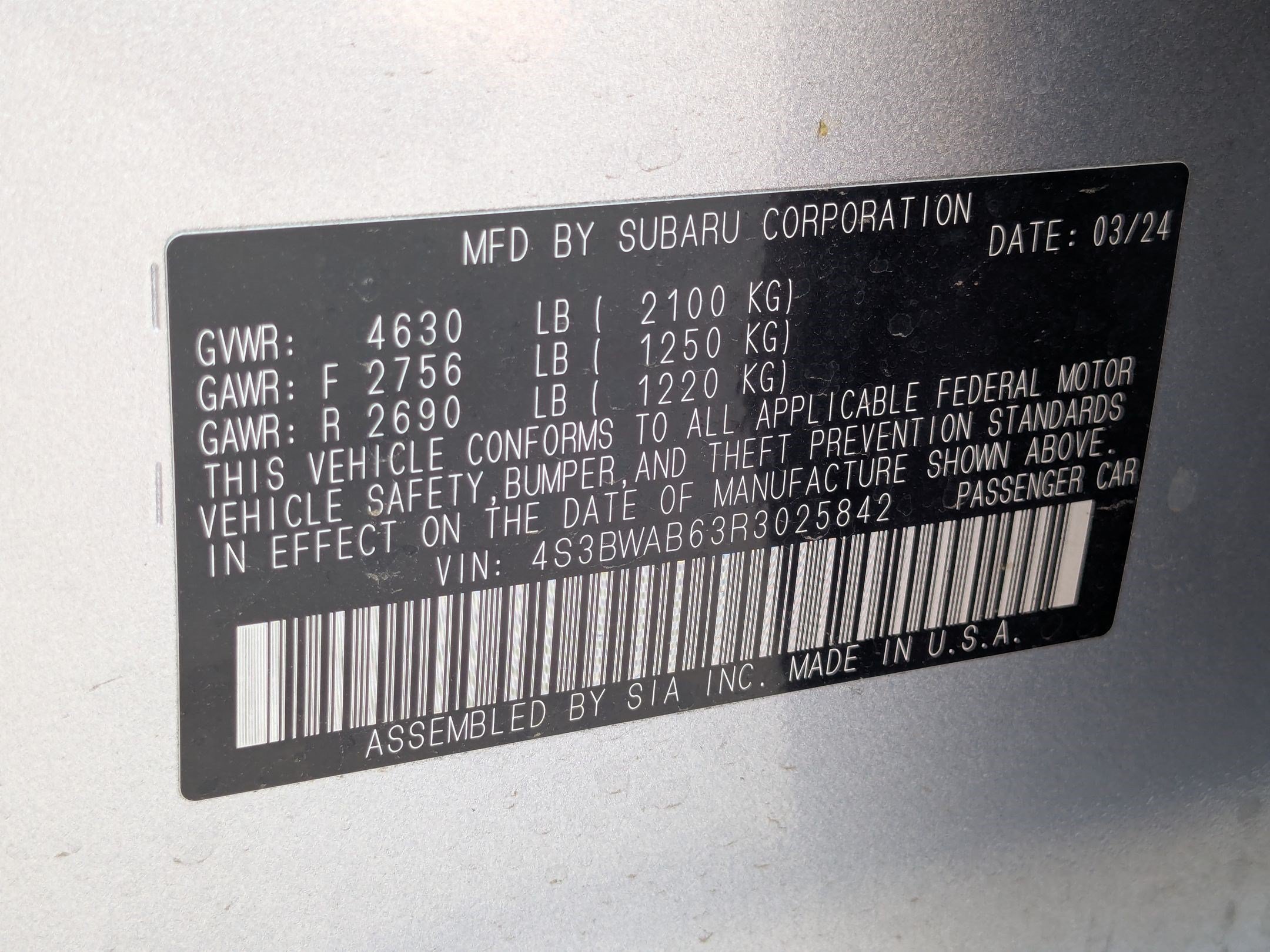 Used 2024 Ice Silver Metallic Subaru Base image 33
