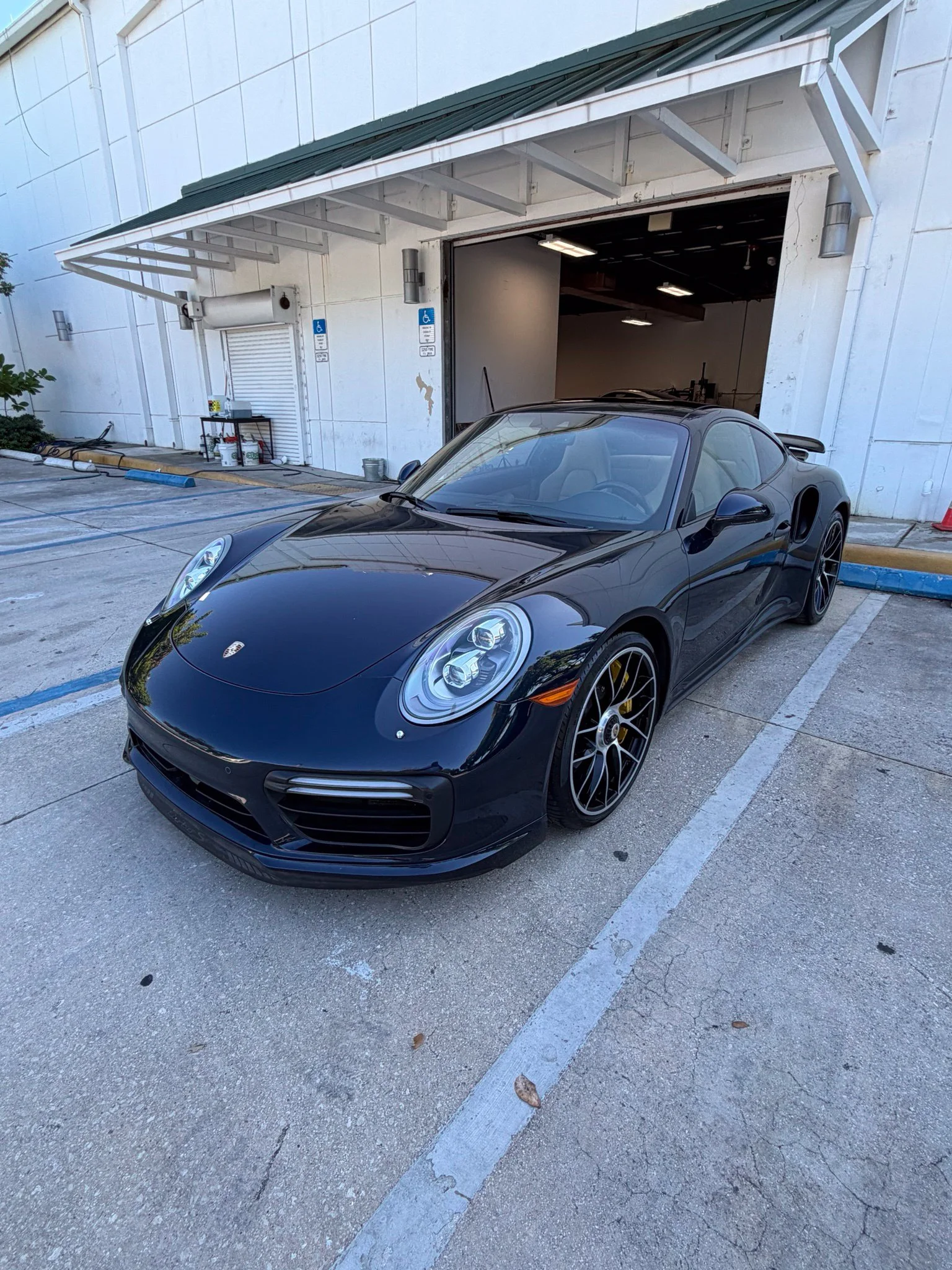 Used 2018 Blue Porsche Turbo S image 1