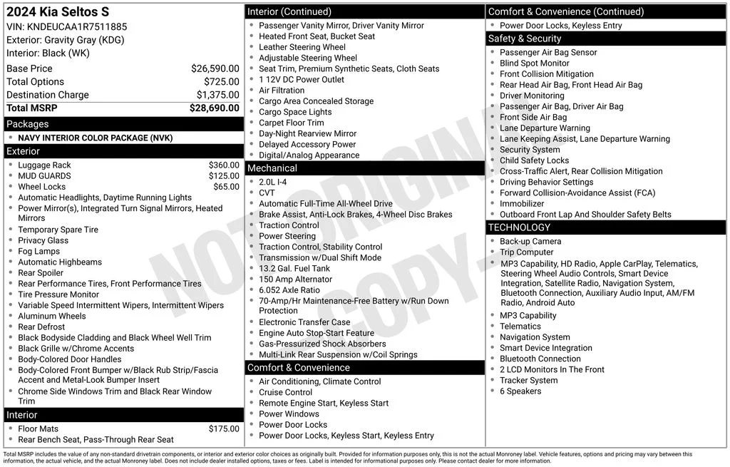 Certified Used 2024 Gray Kia S image 11