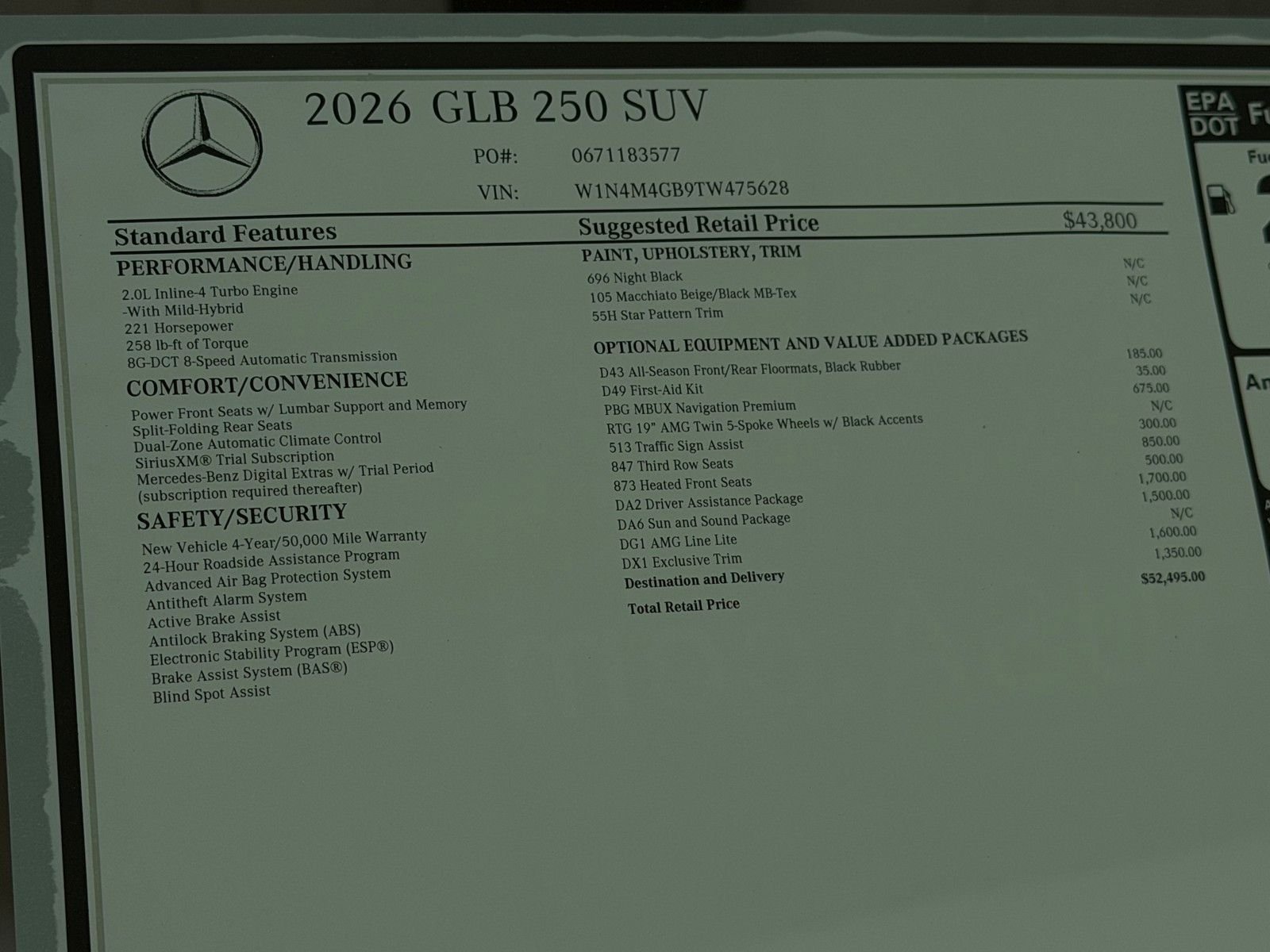 New 2026 Night Black Mercedes-Benz GLB 250 image 24