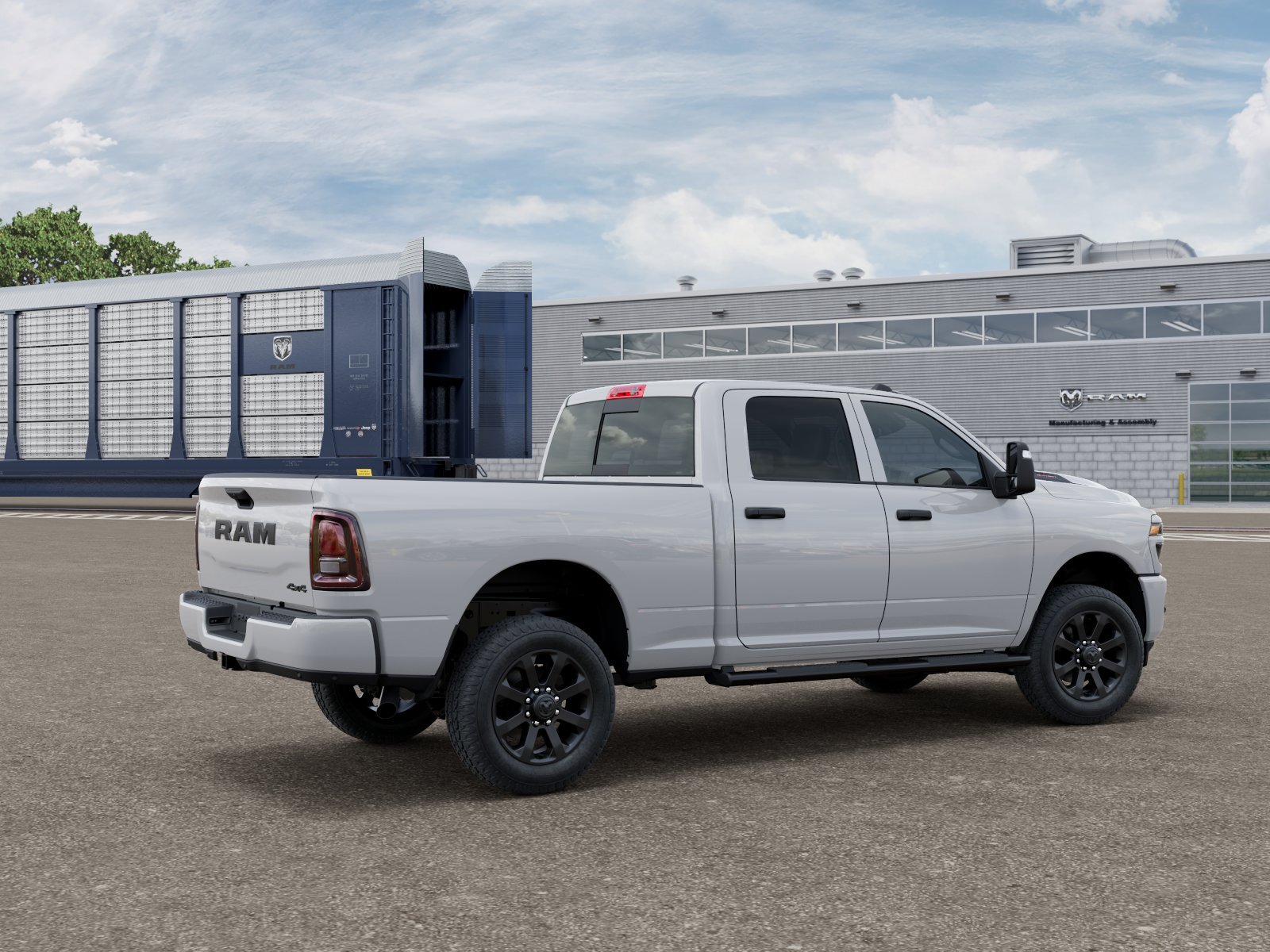 New 2026 Bright White Clear-Coat Exterior Paint RAM Black Express image 2