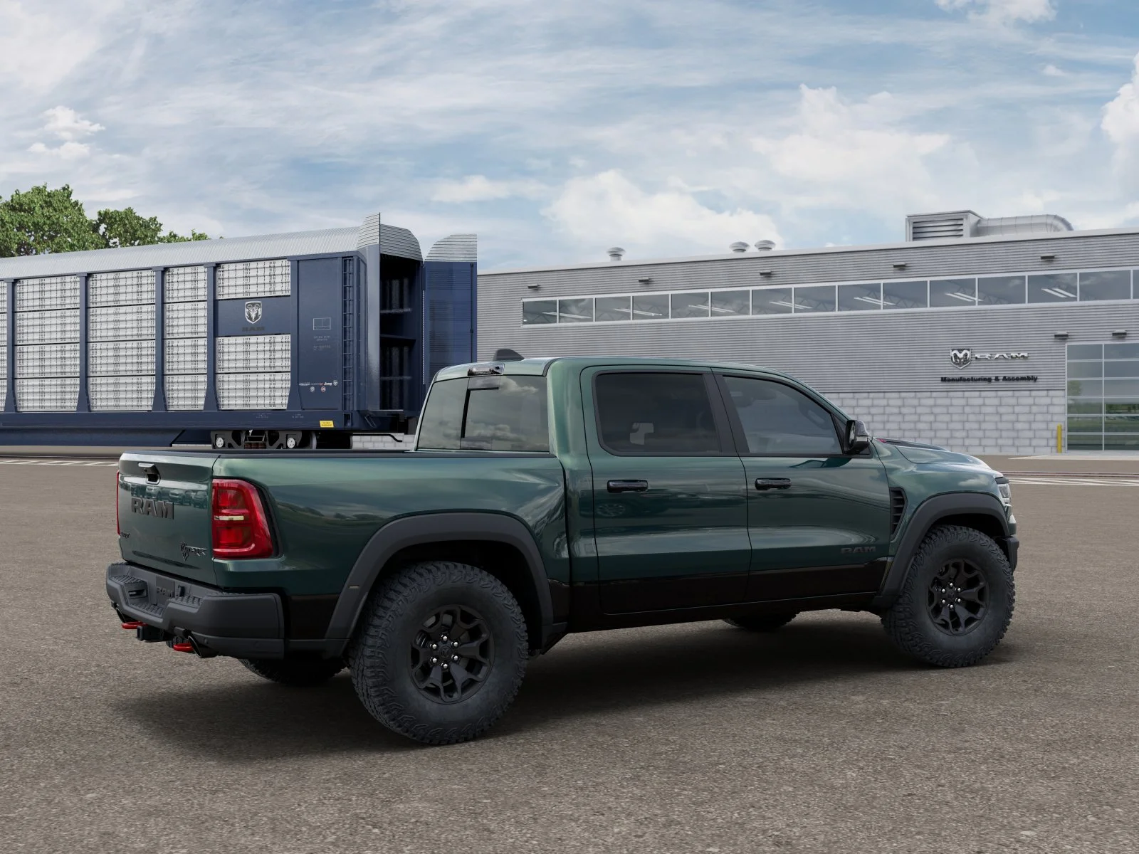 New 2027 Serrano-Green Metallic Exterior Paint RAM TRX image 2