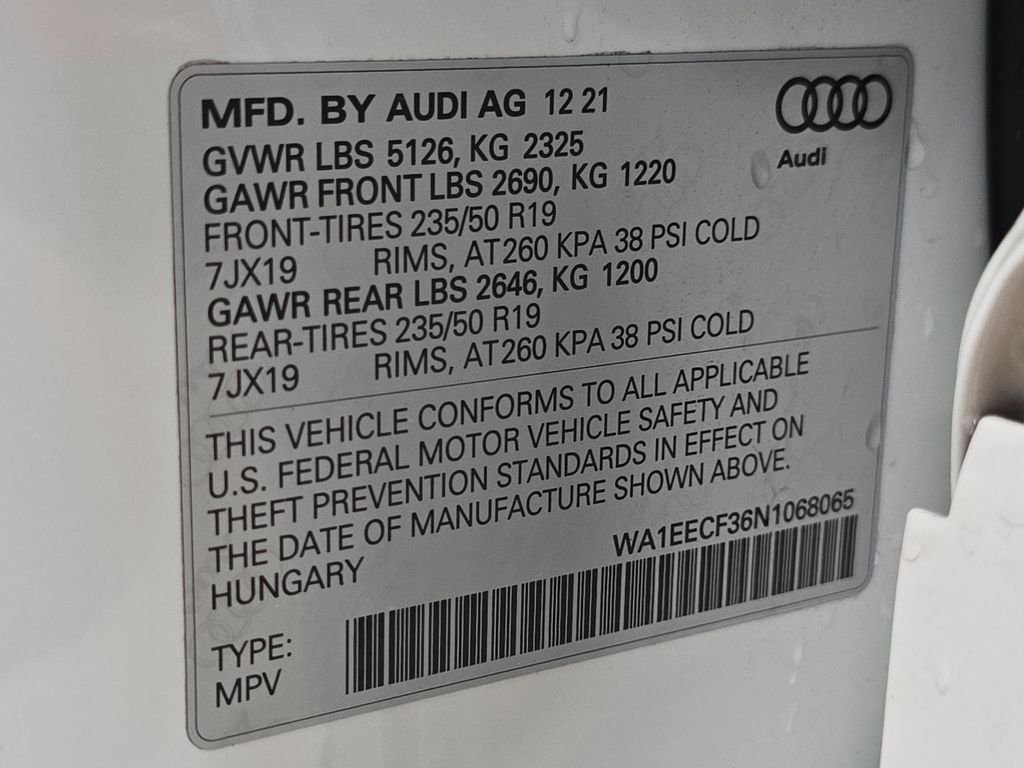Used 2022 Glacier White Audi Premium Plus image 34
