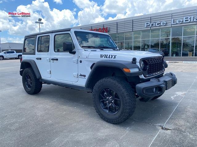 Used 2024 Bright White Clear Coat Jeep Willys image 1