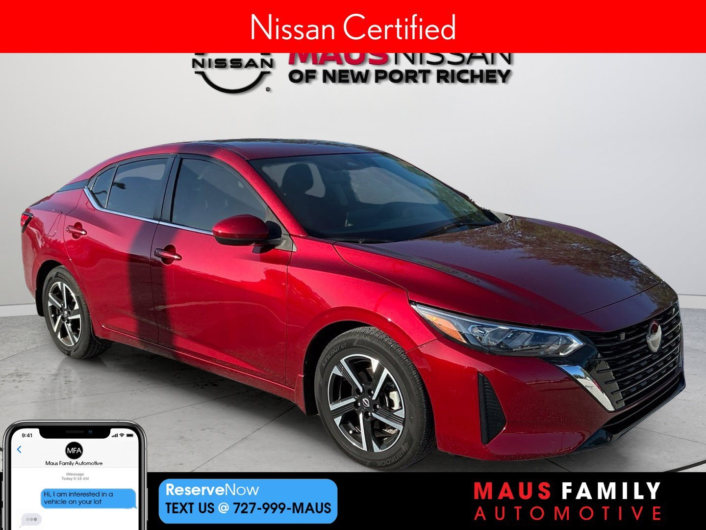 Certified Used 2024 Red Nissan SV image 1