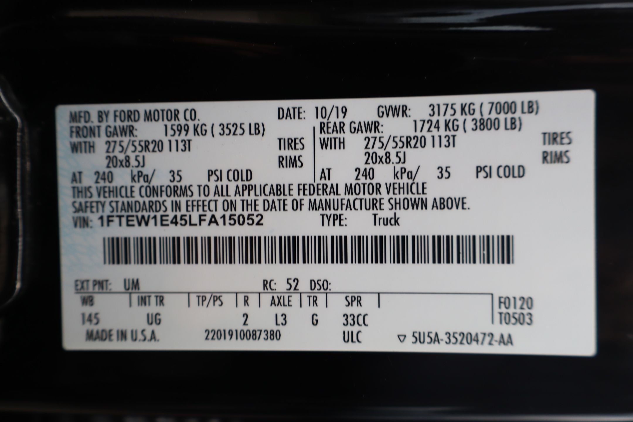 Used 2020 Black Metallic Ford XLT image 31