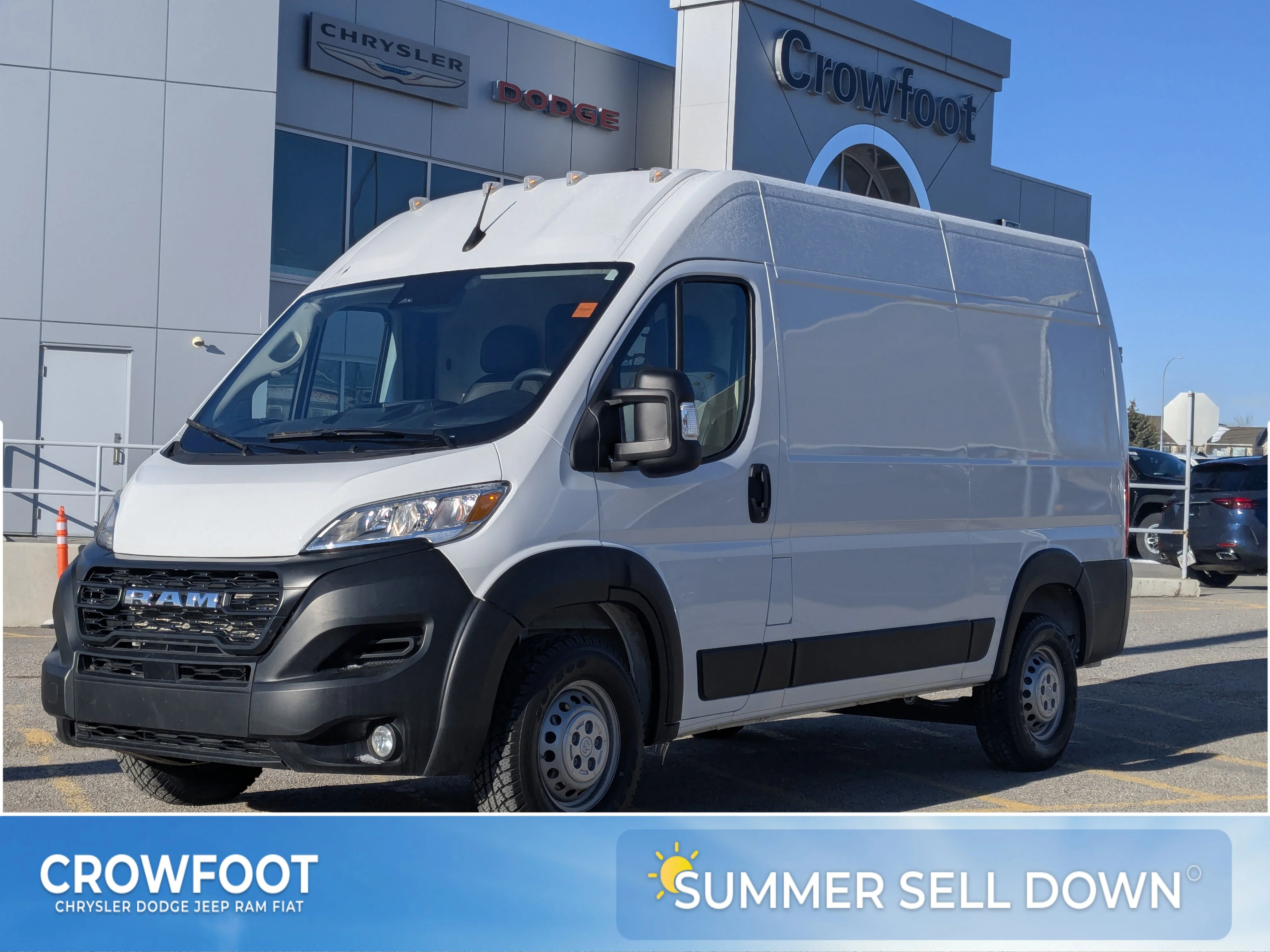 Used 2025 White RAM Tradesman - C/V HR 136 WB - Pkg 22B - Convenience Grp - Cargo Partition - Wall Paneling & More image 1