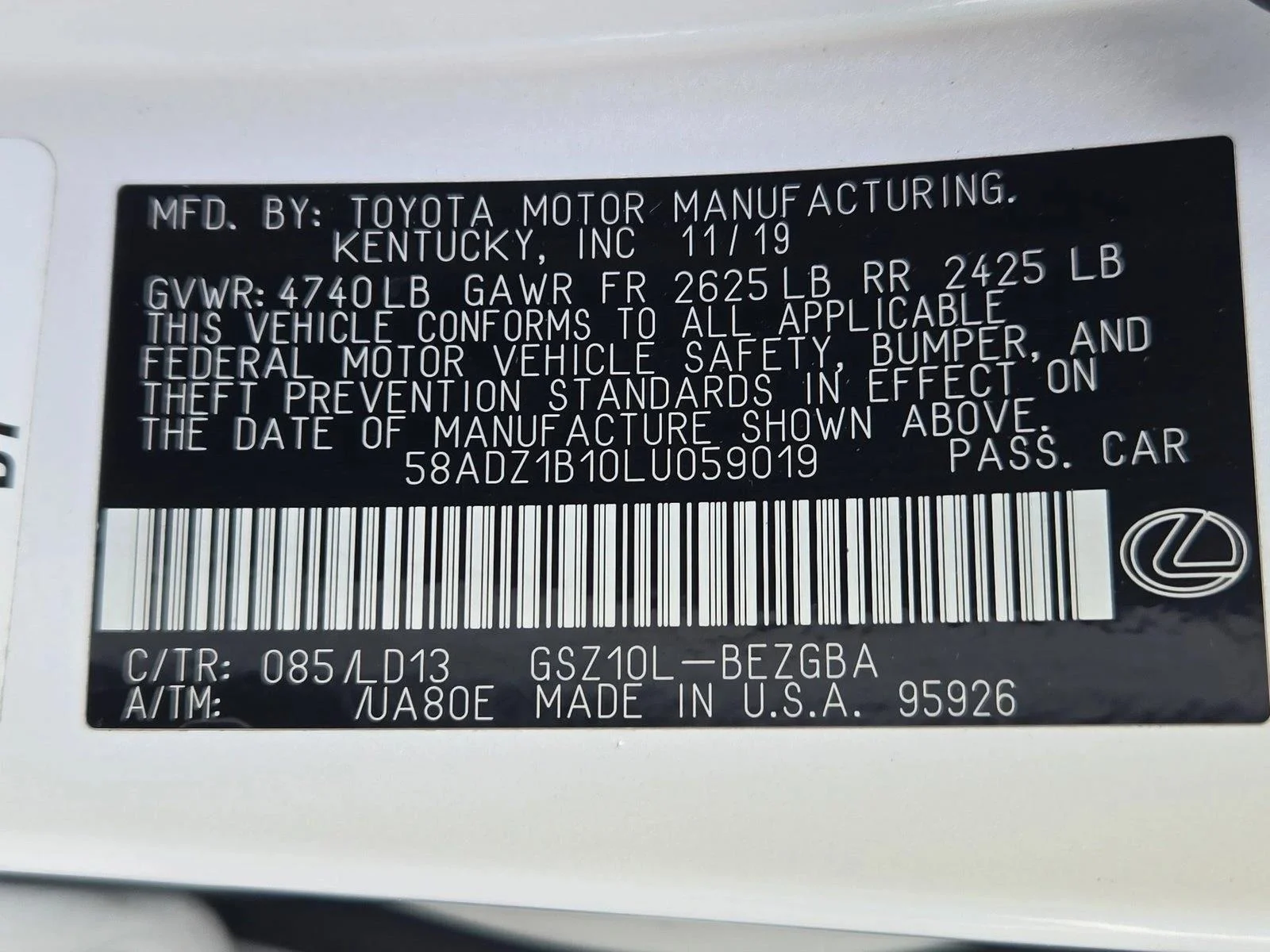 Used 2020 Eminent White Pearl Lexus ES 350 image 25