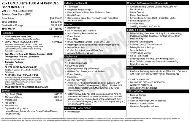 2021 GMC Sierra 4WD Crew Cab Short Box AT4's photo