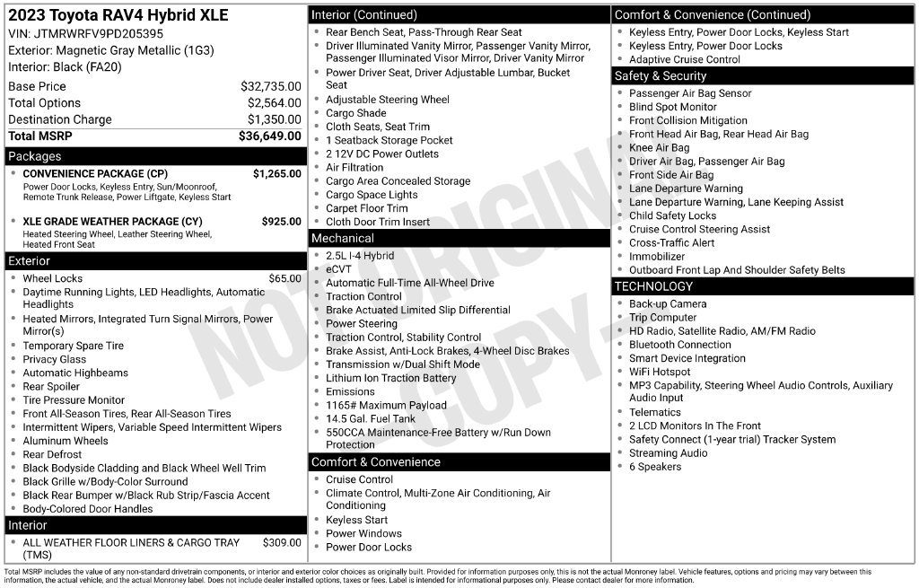 Used 2023 Gray Toyota XLE image 4