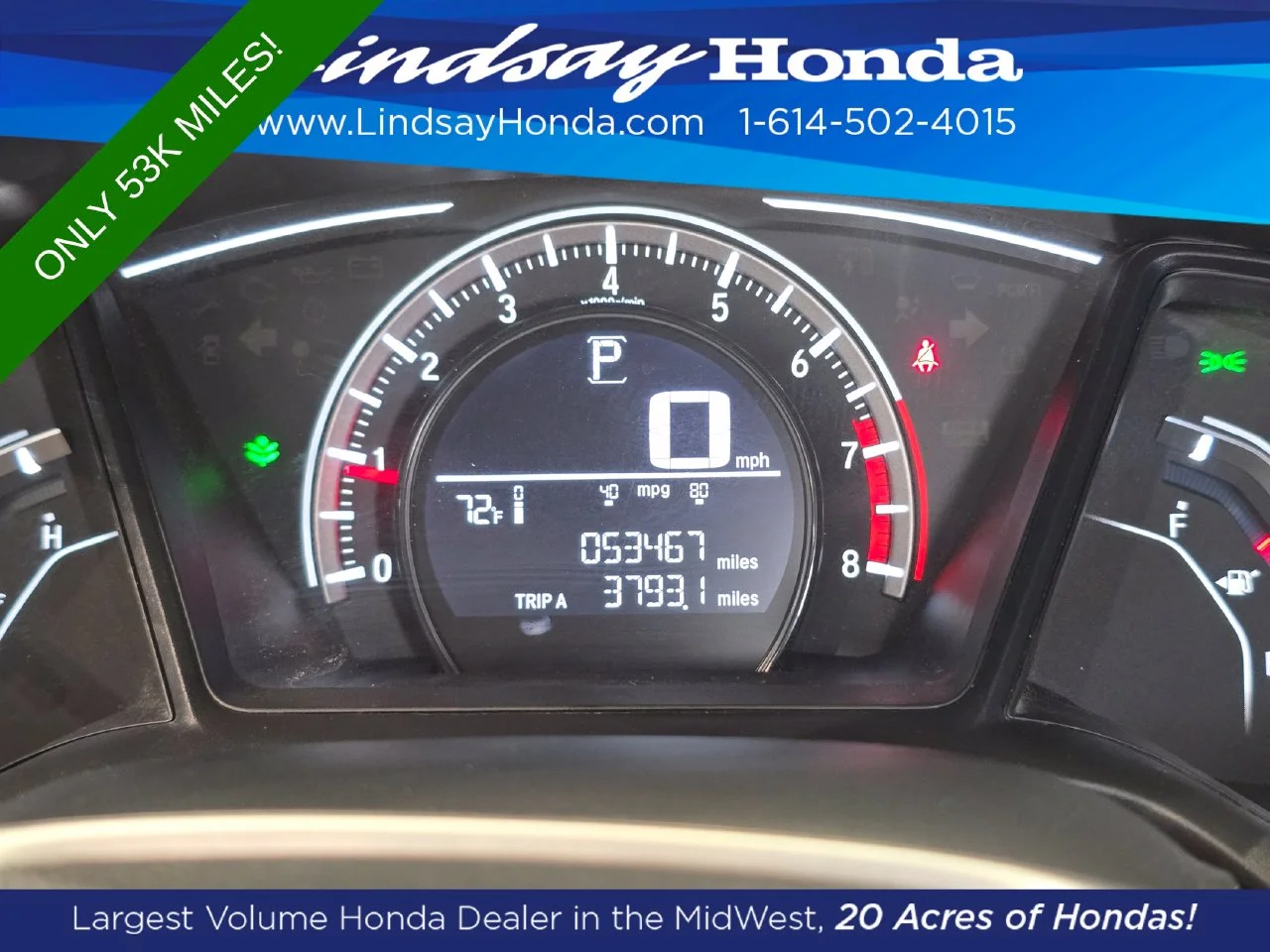 Used 2017 Cosmic Blue Metallic Honda LX image 13