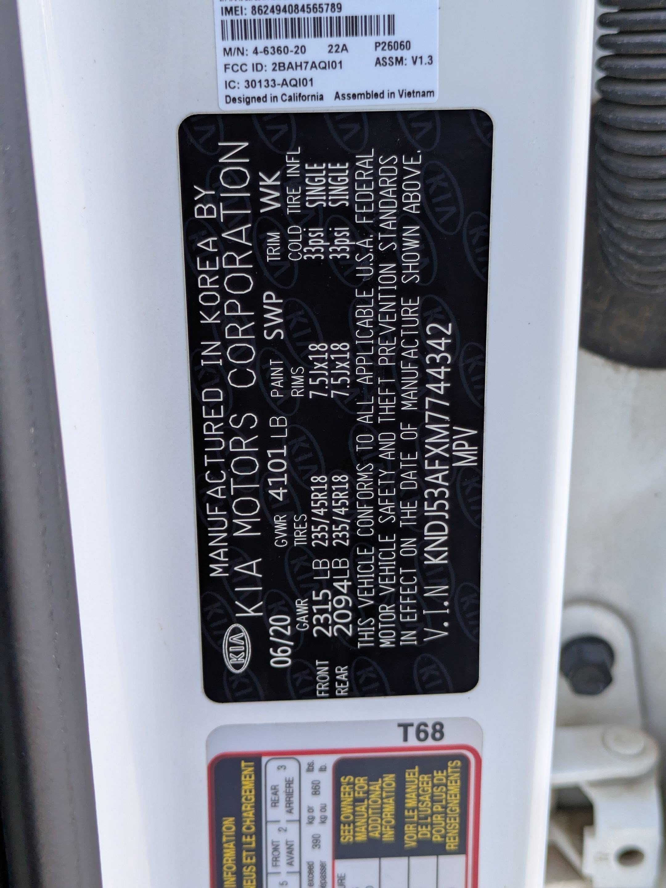 Used 2021 Snow White Pearl Kia Turbo image 34