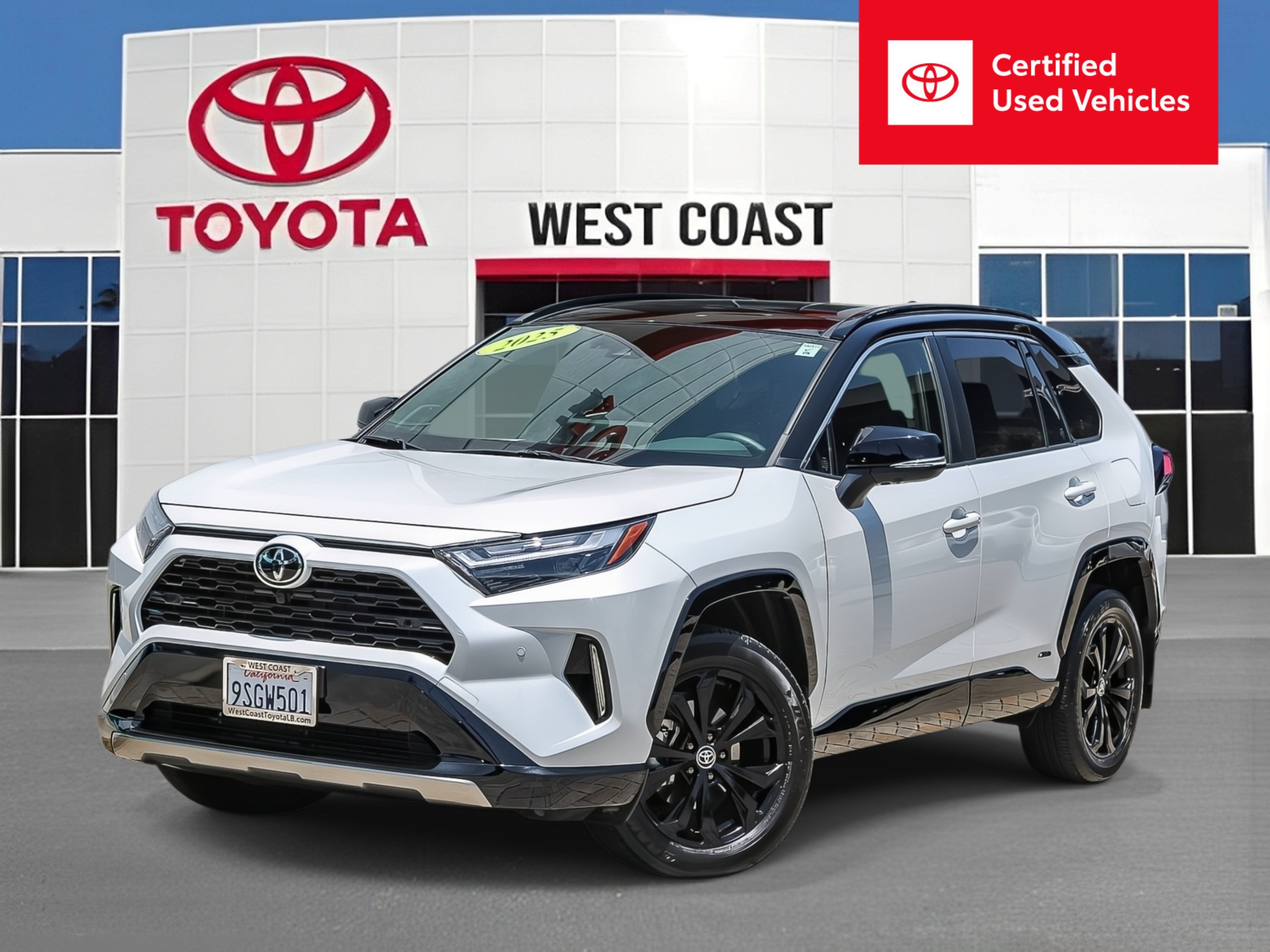 Certified Used 2025 Wind Chill Pearl/Black Toyota Hybrid XSE image 1