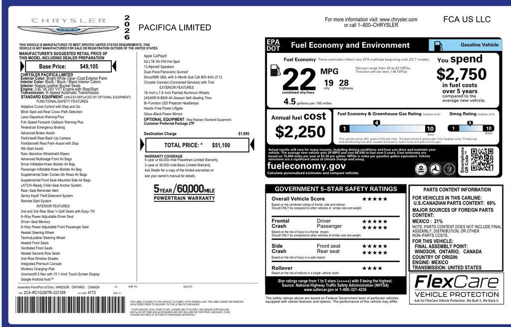 Used 2026 White Chrysler Limited image 37