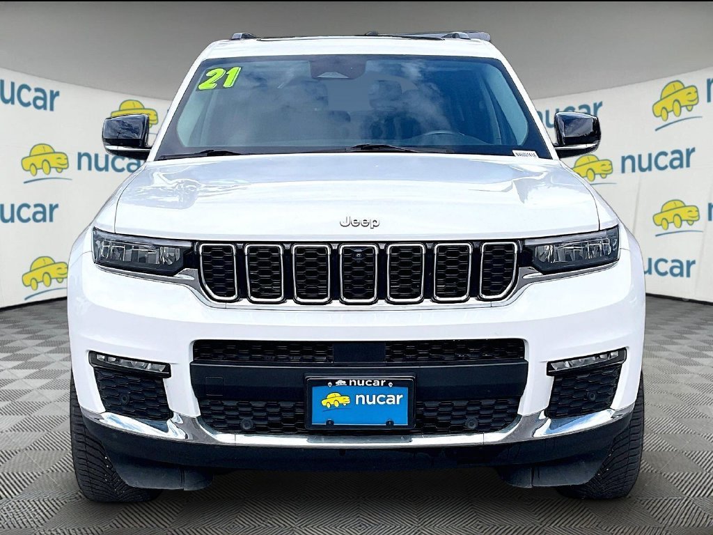 Used 2021 Bright White Clearcoat Jeep Limited image 2
