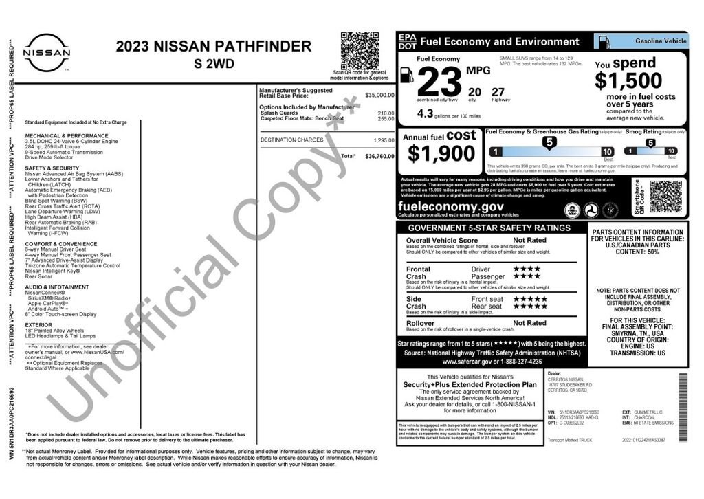 Used 2023 Gray Nissan S image 4