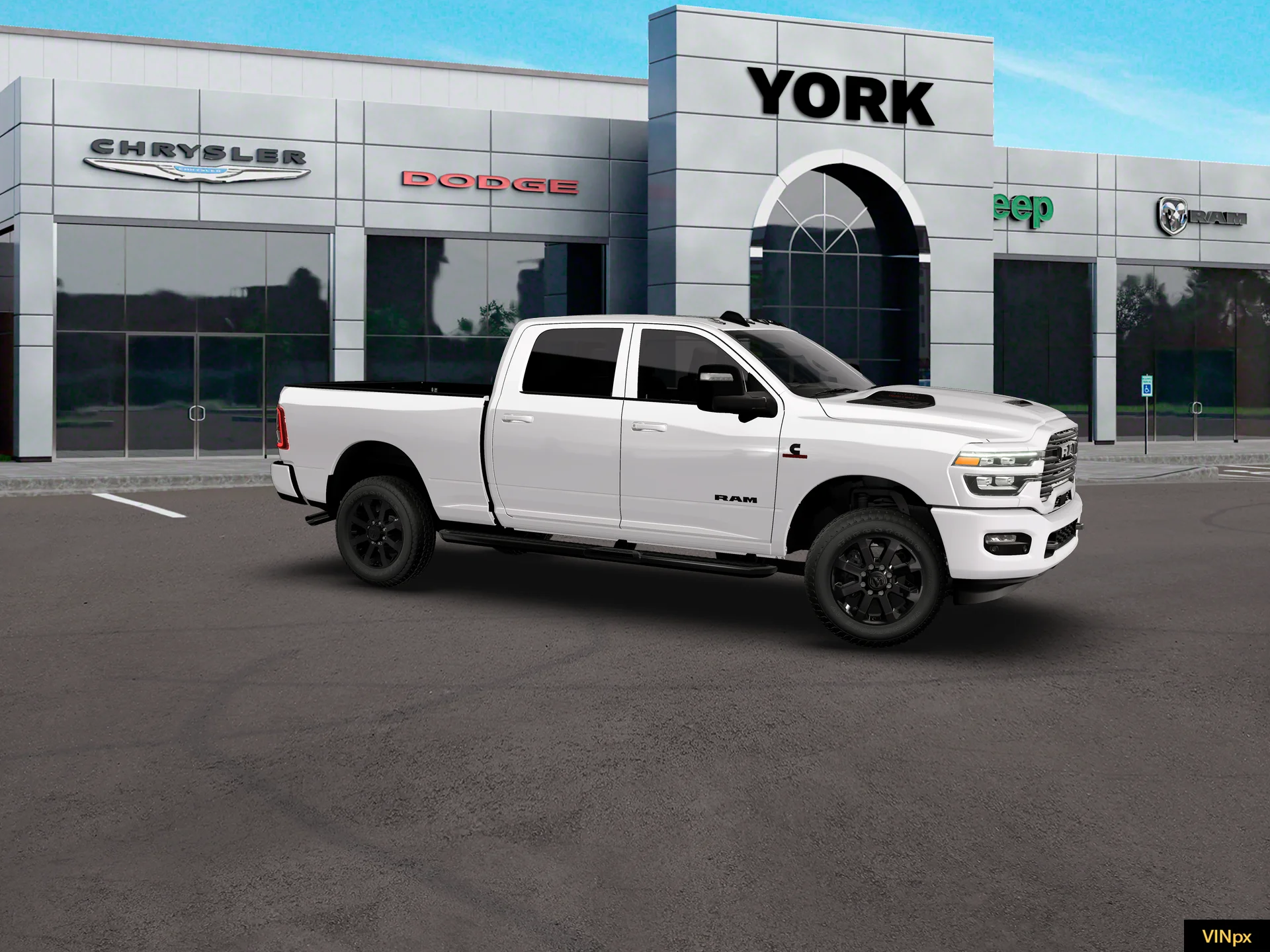 New 2026 Bright White Clear-Coat Exterior Paint RAM LARAMIE image 19