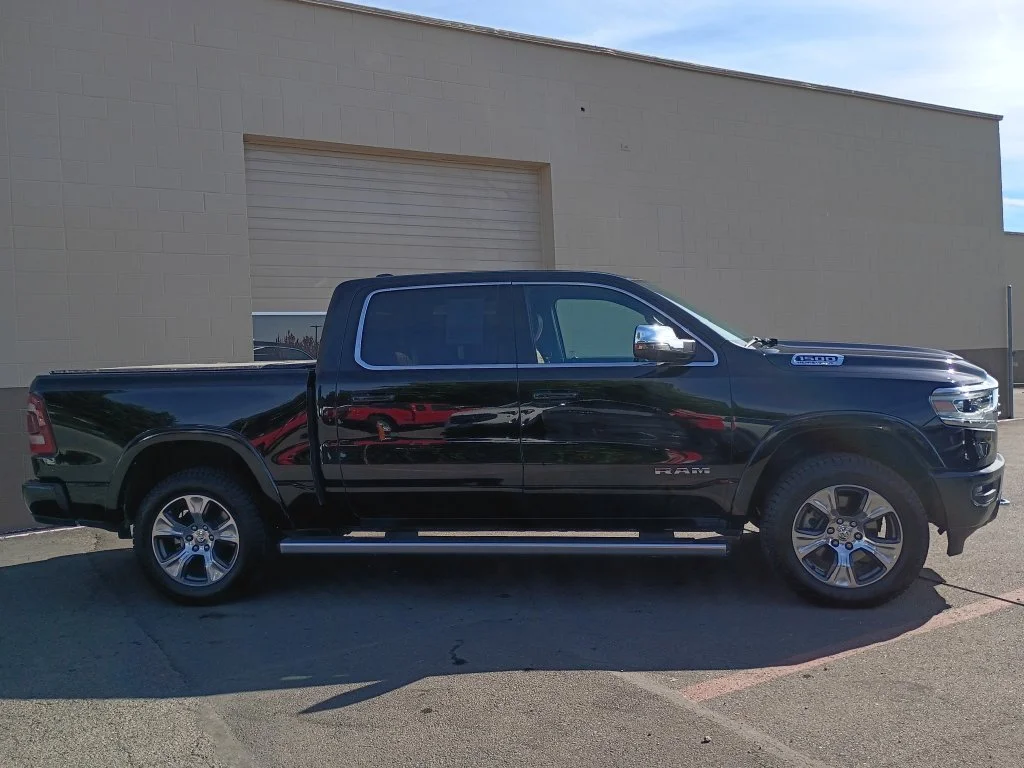 Used 2023 Diamond Black Crystal Pearlcoat Ram Laramie Longhorn image 3