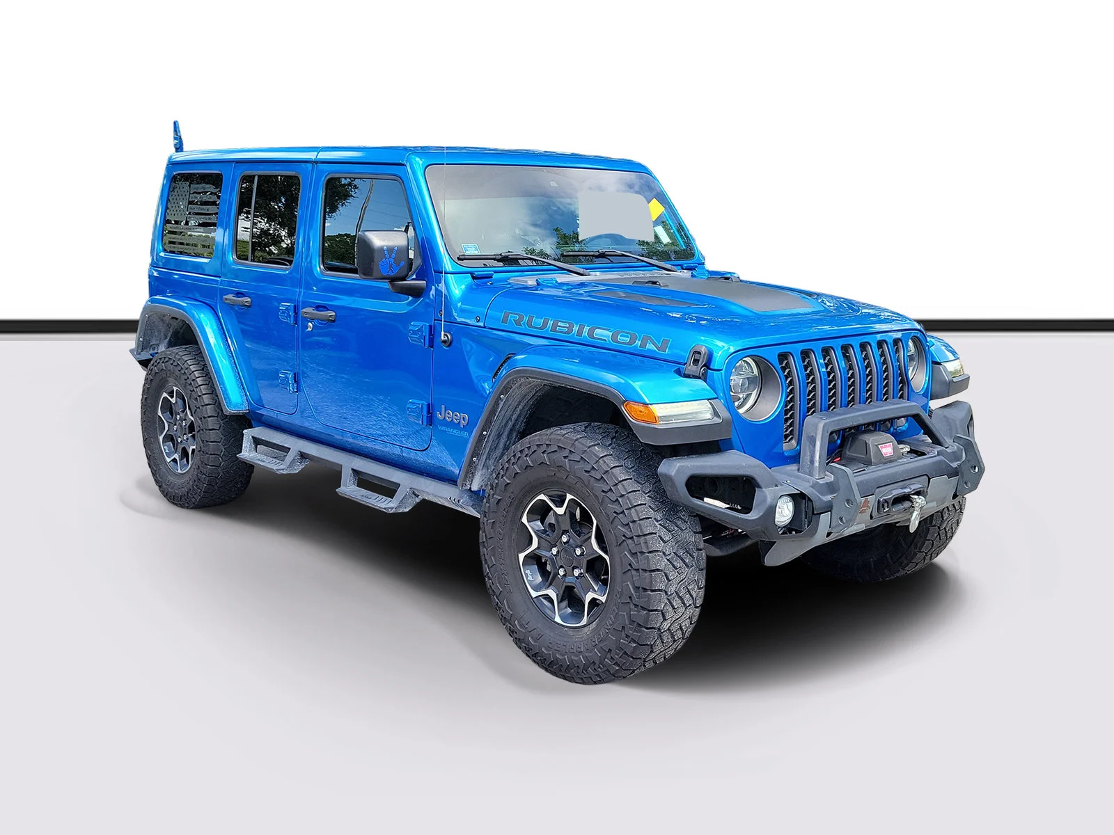 Used 2021 Hydro Blue Pearlcoat Jeep Unlimited Rubicon image 1