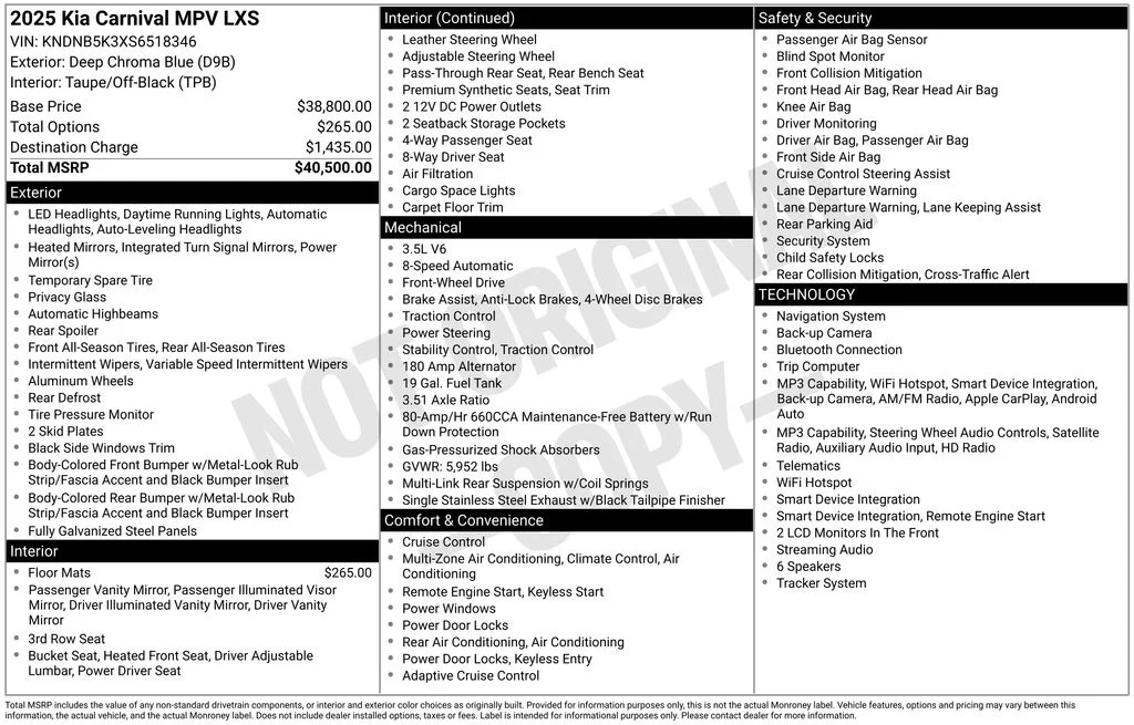 Used 2025 Blue Kia LXS image 9