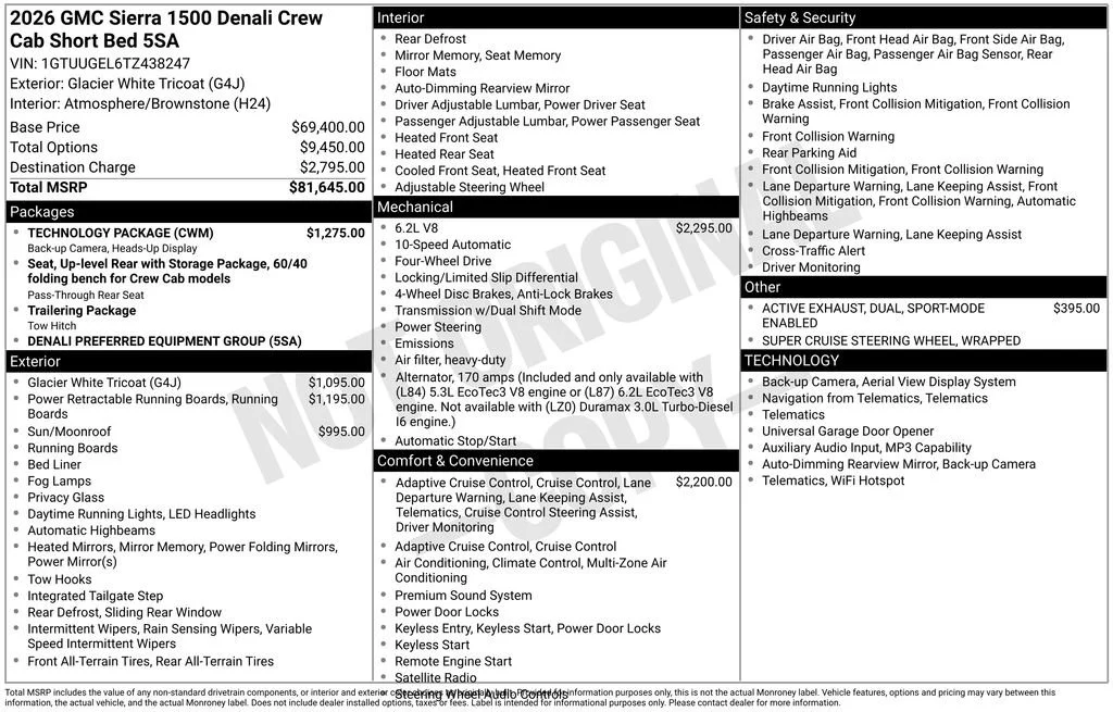 New 2026 Glacier White Tricoat GMC Denali image 4