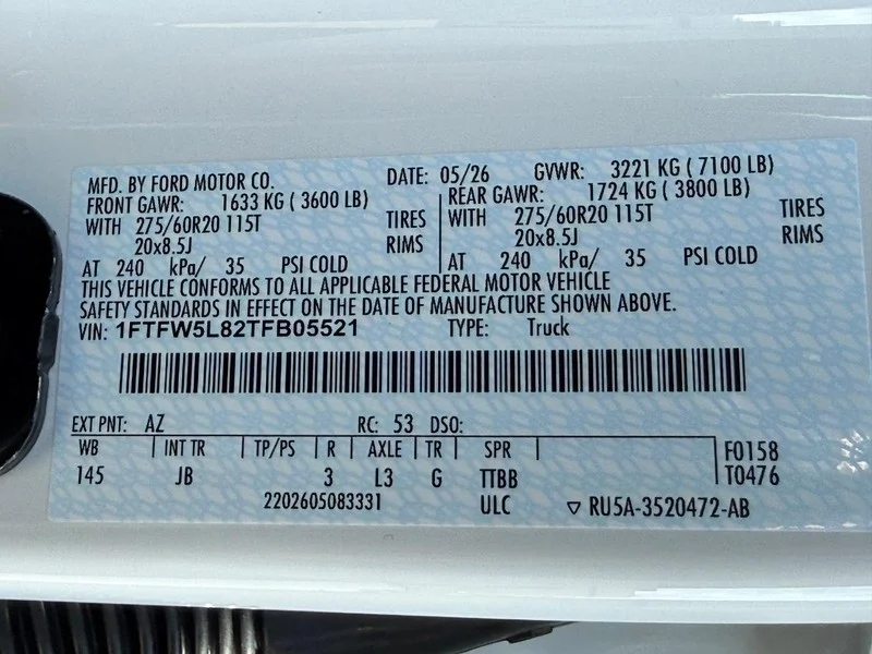 New 2026 Star White Metallic Tri-Coat Ford LARIAT 4WD SuperCrew 5.5