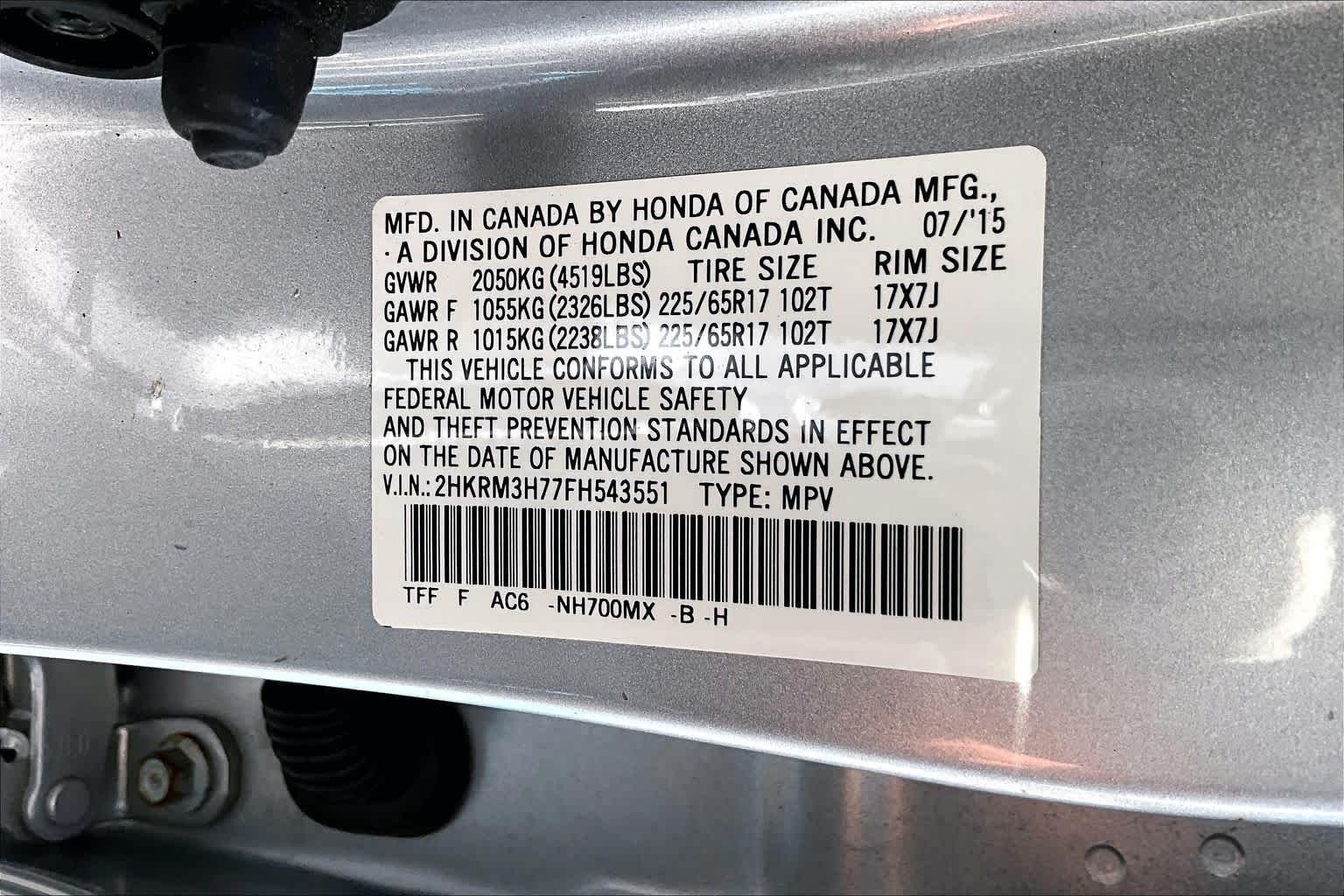 Used 2015 Alabaster Silver Metallic Honda EX-L image 33