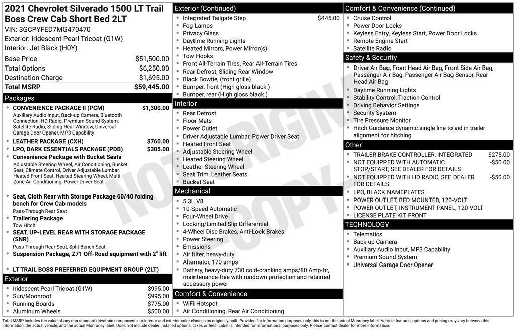 Used 2021 Beige Chevrolet LT Trail Boss image 10