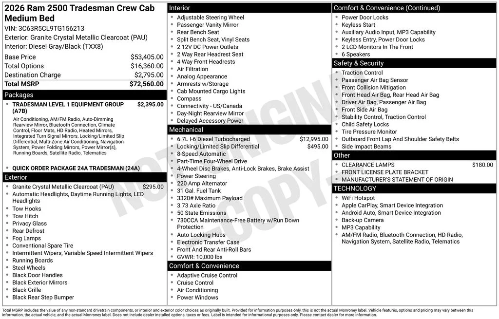 2026 RAM 2500 Tradesman - Photo 6
