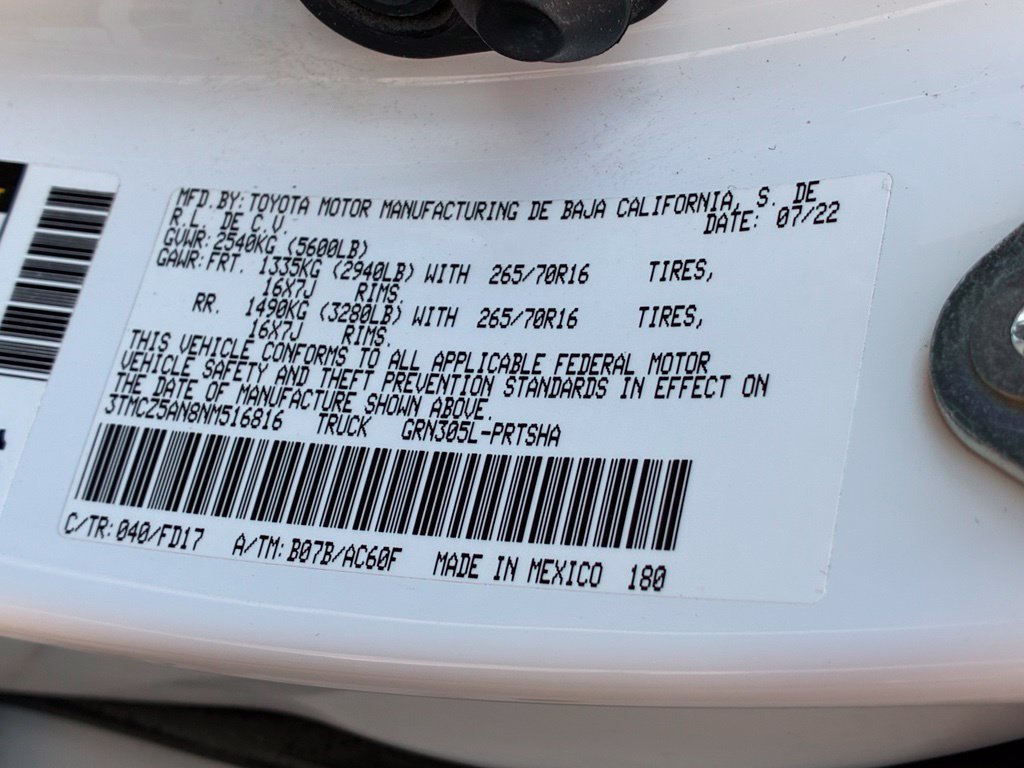 Used 2022 White Toyota TRD Off-Road image 33