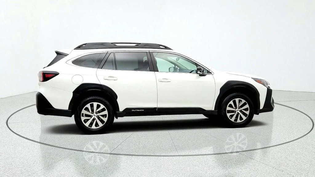 Used 2025 Crystal White Pearl Subaru Premium AWD w/ Moonroof, Navigation, Blind Spot & Keyless Start image 4
