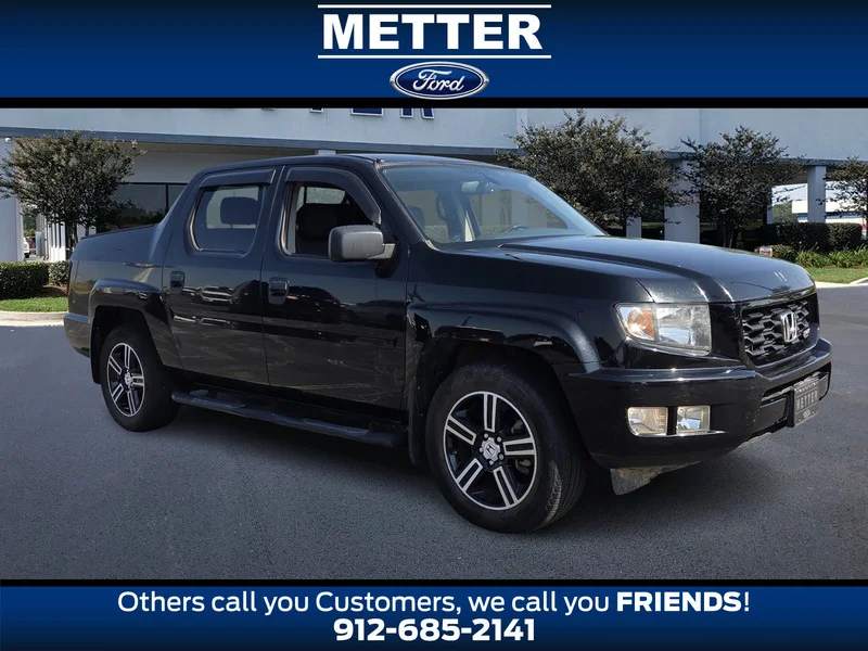 Black 2013 Honda Ridgeline Sport Pickup Truck Four-Wheel Drive