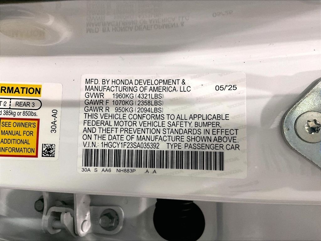 Used 2025 White Honda LX image 33