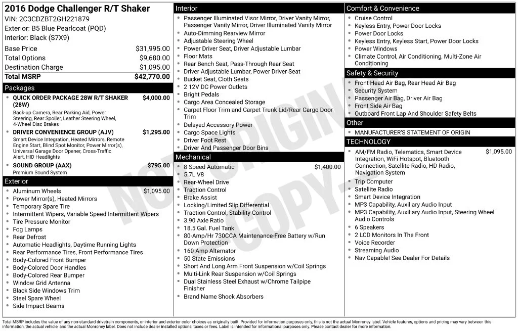 Used 2016 Blue Dodge R/T Shaker image 2