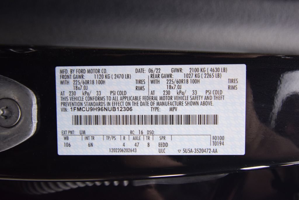 Used 2022 Black Metallic Ford SEL image 28