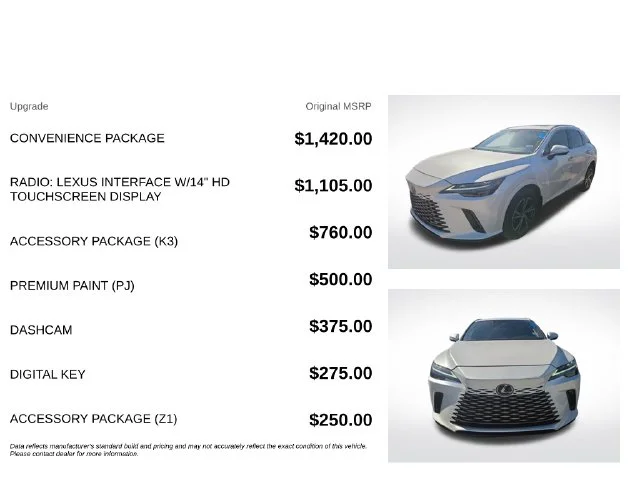 Used 2024 White Lexus 350 Premium image 3