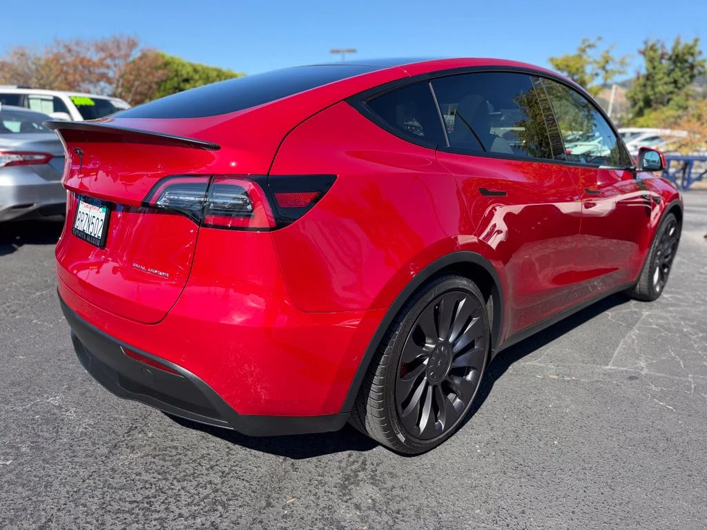 Used 2020 Red Tesla Performance image 6