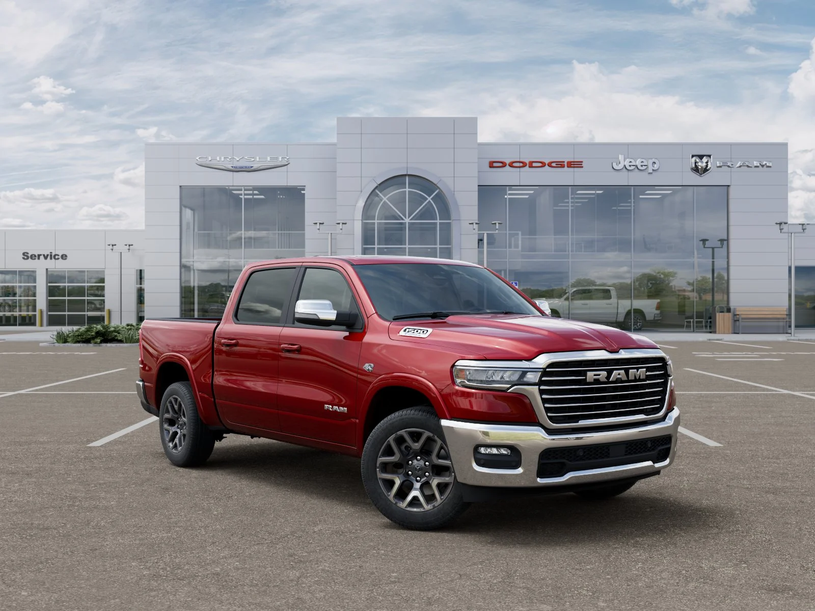 New 2026 Molten Red Pearl-Coat Exterior Paint RAM Laramie image 32