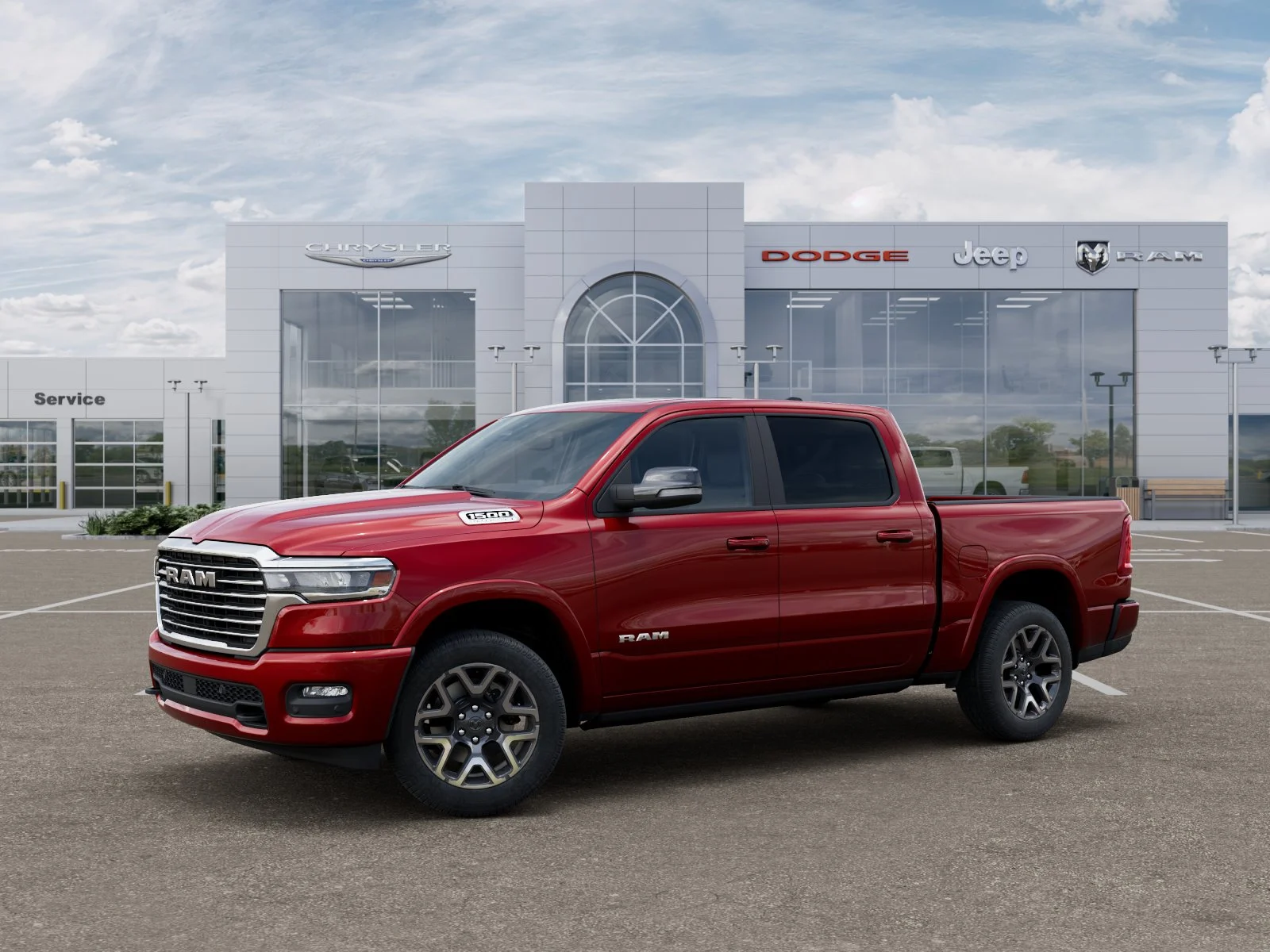 New 2026 Molten Red Pearl-Coat Exterior Paint RAM Laramie image 2