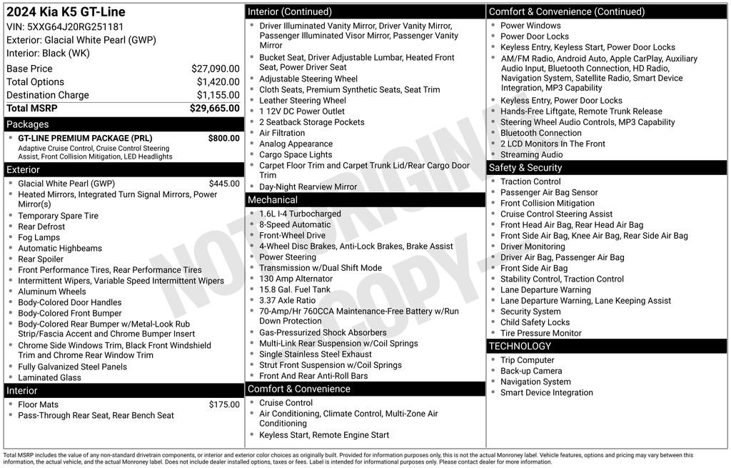 Used 2024 White Kia GT-Line image 6